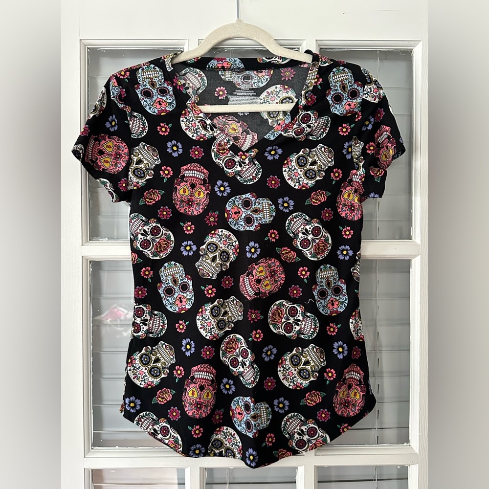 No Boundaries Women’s Junior M (7-9) Skull Dia de Los Muertos Shirt | SKU 0156